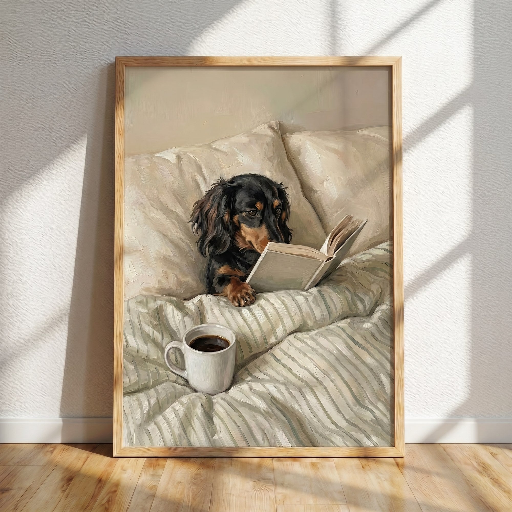 Black & Tan Longhair Dachshund Poster