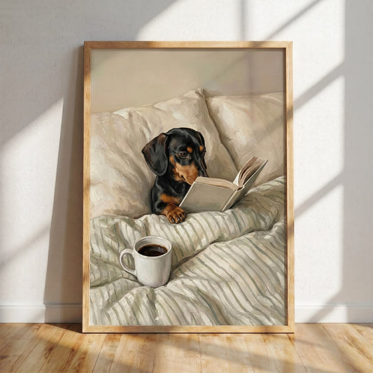Black & Tan Shorthair Dachshund Poster