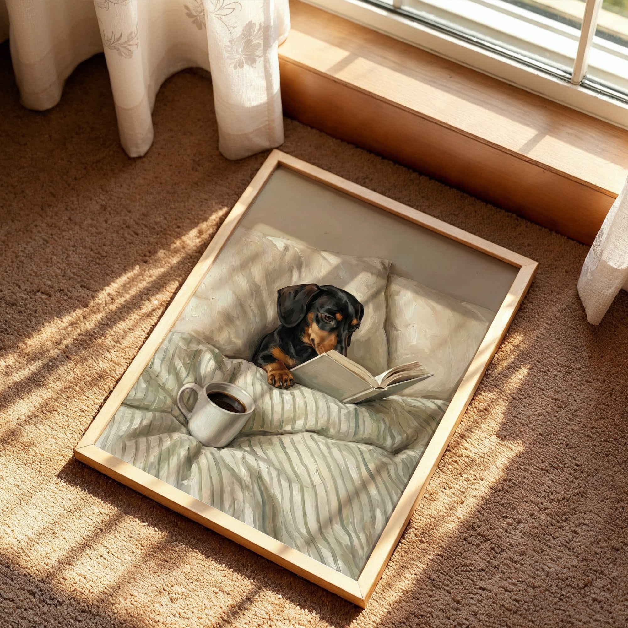 Black & Tan Shorthair Dachshund Poster