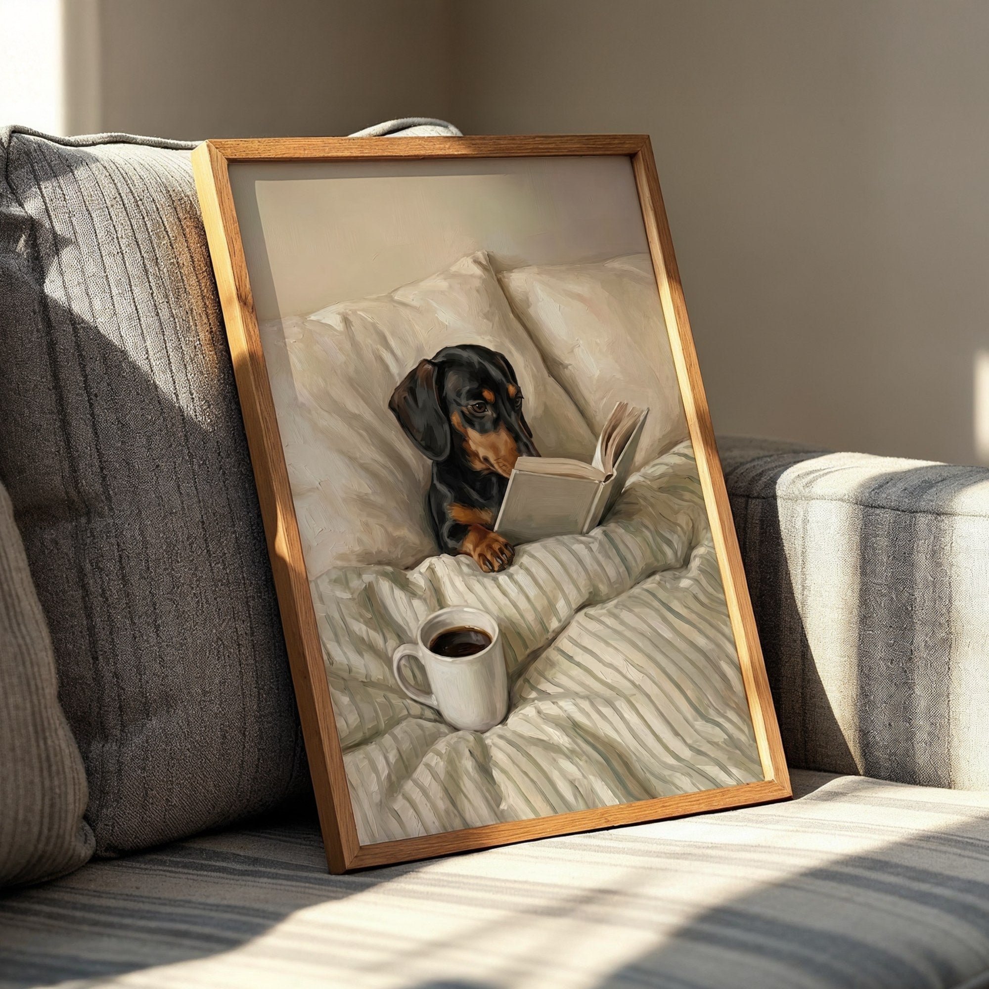 Black & Tan Shorthair Dachshund Poster